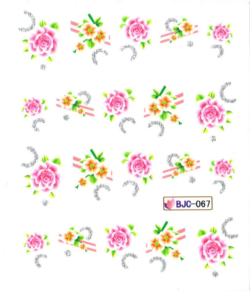 Stickers Adesivi Nail Art Water decals Flower Edition BJC-067