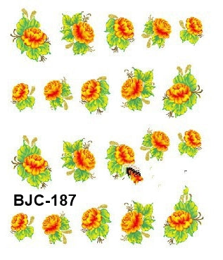 Stickers Adesivi Nail Art Water decals Flower Edition BJC-187