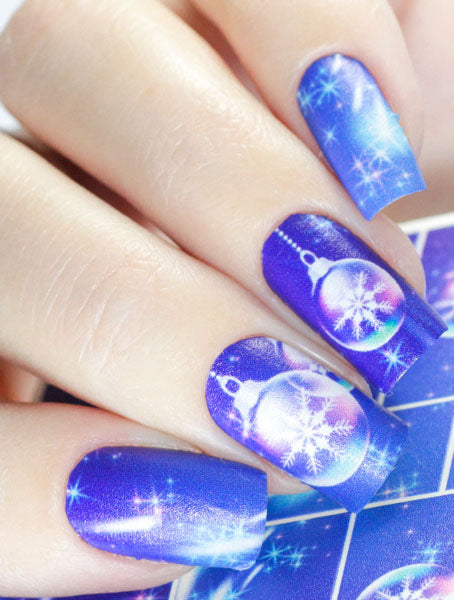 Stickers Adesivi Nail Art Water decals  Natalizi con decori albero di natale