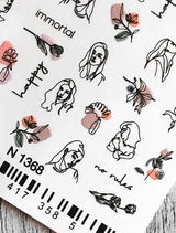 Stickers Adesivi Nail Art Water decals motivi immortal, no rules