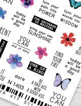 Stickers Adesivi Nail Art Water decals motivi you can