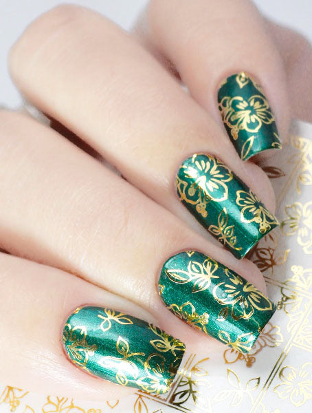 Water decals disegno pieno monocolore fiori