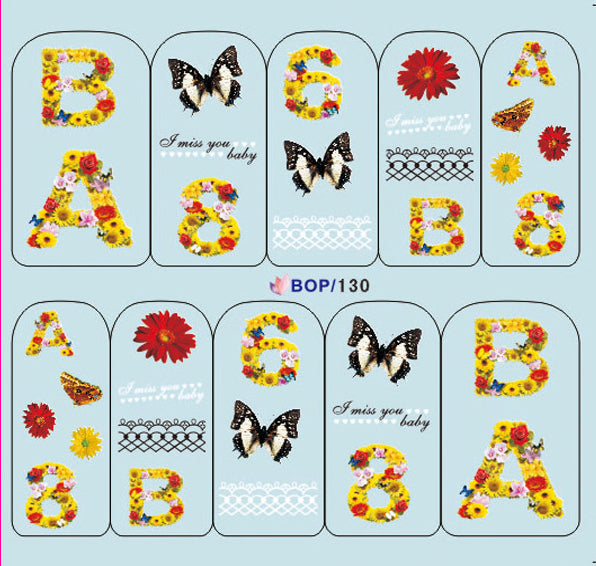 Water decals traferibili stickers tattoo ad acqua adesivi decalcabili BOP130