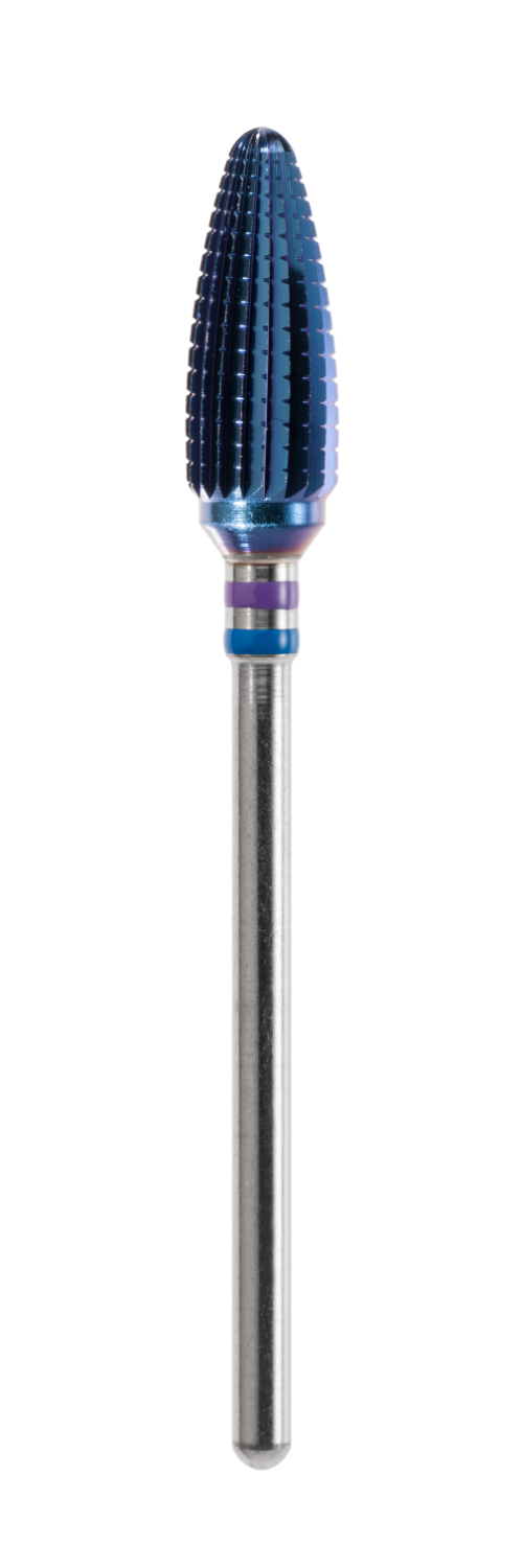 PF-012 - Punta per fresa Carbide Ø 6 millimetri - Flame cono - grana media- serie Imperial LSQ ac-blu **PF-012**