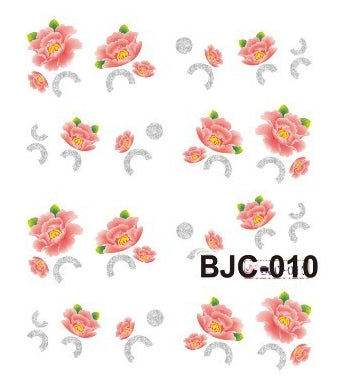 Stickers Adesivi Nail Art Water decals Flower Edition BJC-010