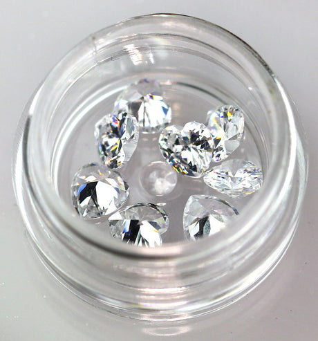 Brillantini Cuore 2,3 mm Crystal Decorazioni vero cristallo Trasparente