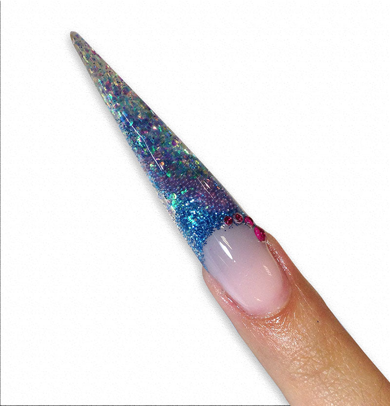 Pot de décorations pour nail art à micro-perles rouges métallisées 