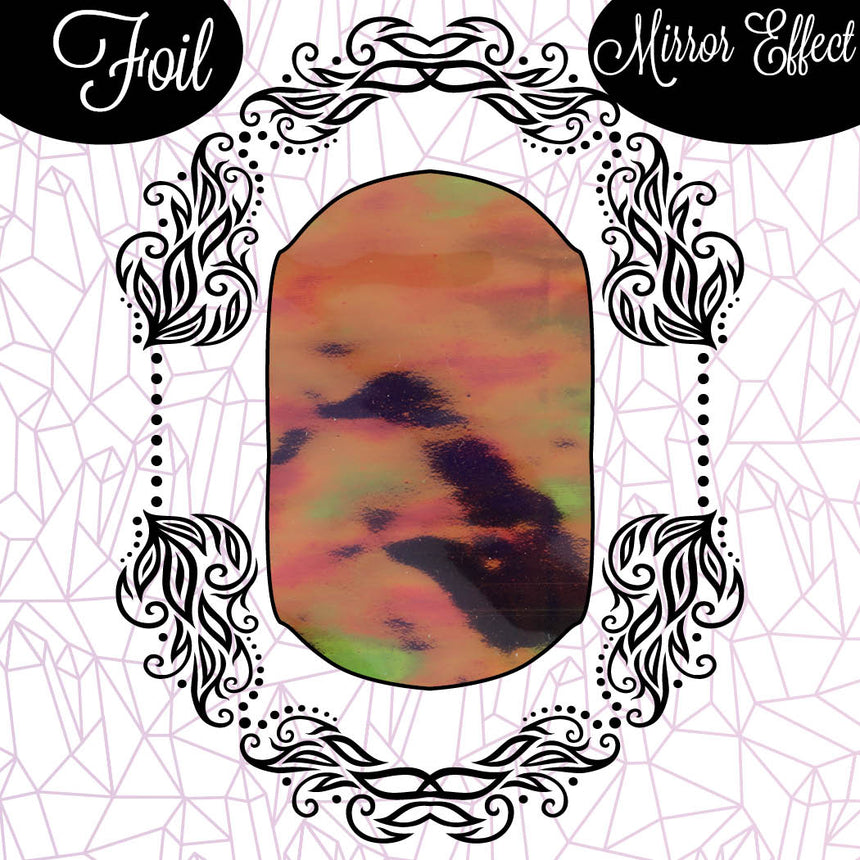 Foil Mirror Glass Effect - Space Night - decorazioni Nail Art