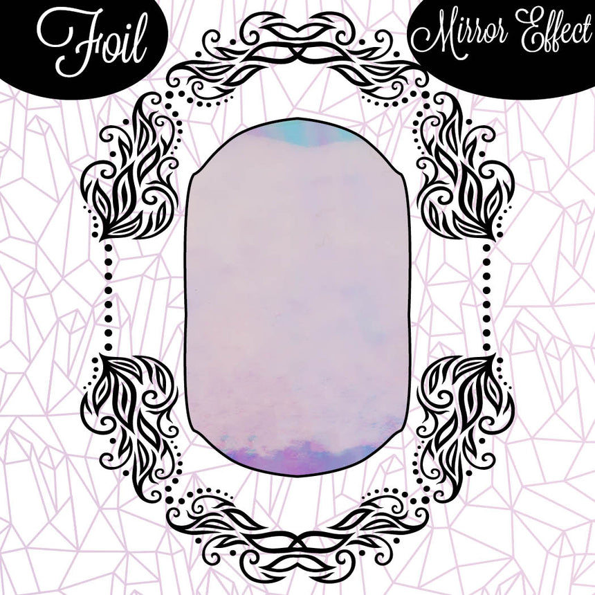 Foil Mirror Glass Effect - Moon Burst - decorazioni Nail Art
