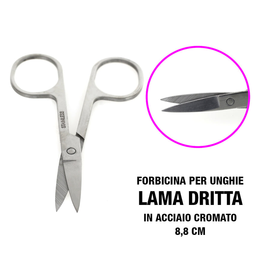Forbicine professionali per unghie in acciaio - Lama Dritta