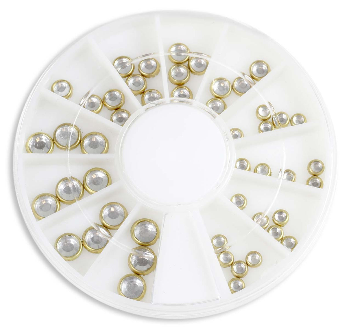 Ruota Mix Borchiette con Brillantini Strass 5 mm - 4 mm - 3 mm - 2.5mm - 1,5 mm