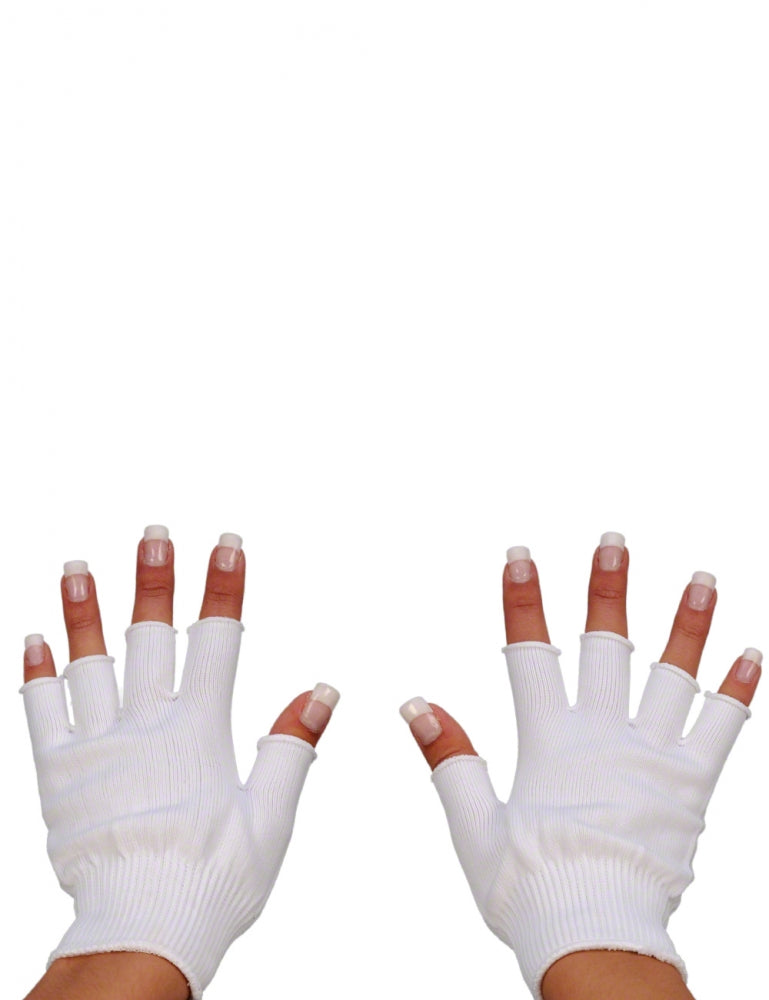 Guanti protezione anti raggi uv senza dita - taglia unica per ricostruzione unghie