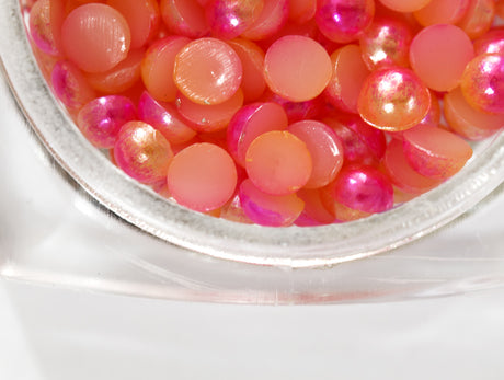 Mezze perle colorate Arancione 001