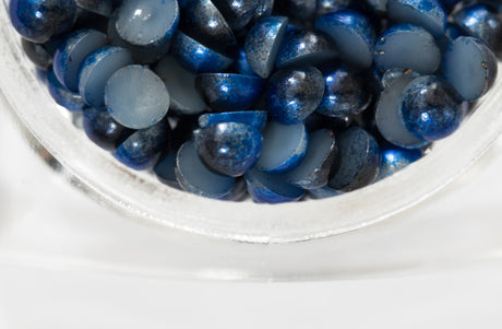 Mezze perle colorate blu scuro 006