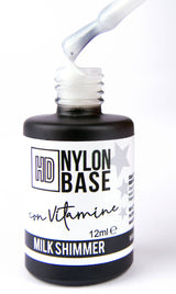 Milk Shimmer - Hd Nylon Soak Off Base Builder con Vitamina E e Calcio 12ml