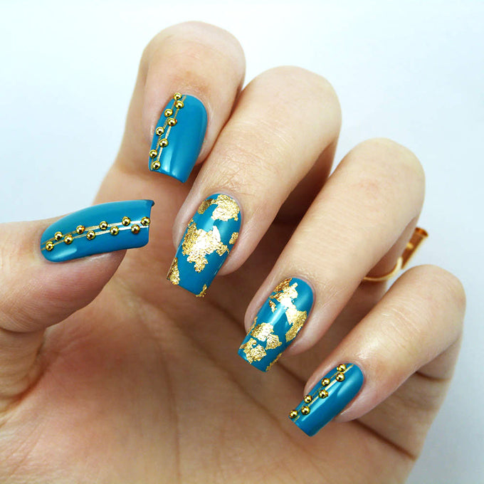 Foglia oro in barattolo-Nail Art - Nail wrap & Foils per decorazione unghie  maculato – Beauty Space Nails