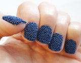 Pot de décorations pour nail art à micro-perles rouges métallisées 