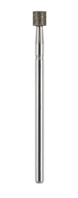 PF-077 - Punta per fresa Diamantata galvanizzata - Barrel con angoli smussati - Grana media - Ø 3,5 millimetri