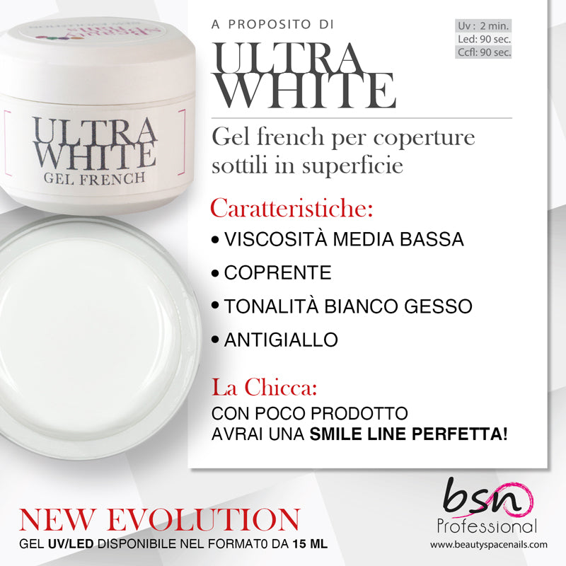 ULTRA WHITE GEL FRENCH - "New Evolution" - 15 ml