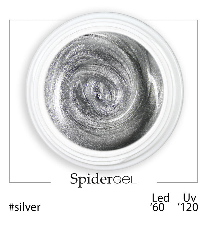 Spider Gel SILVER 5 ml - Gel color modellabile UV/LED