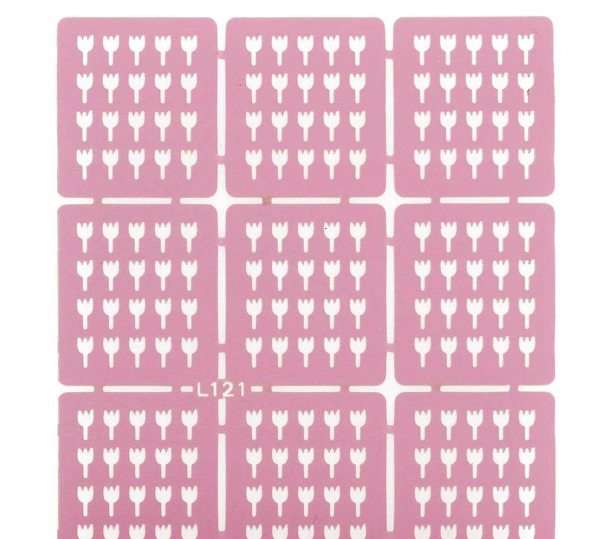 Stencil mascherina nail art stickers Fiori Rose - Mod. L121