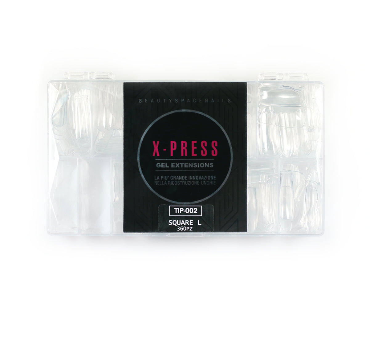 SQUARE L - X-Press Gel Press on nails - Tip Box 360pz