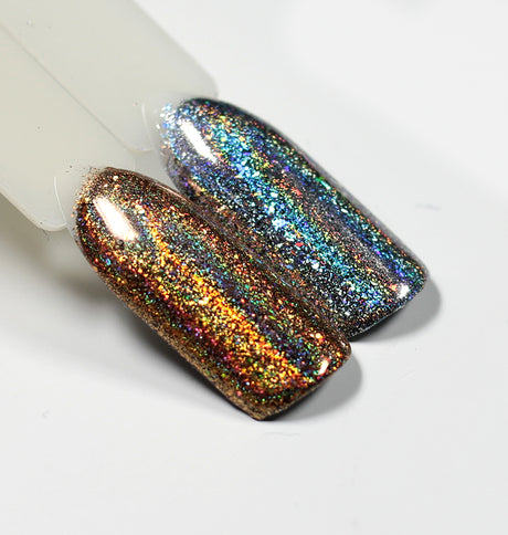 Gold&Silver - Set di polveri Rainbow Flakes ice mylar per decorazione unghie