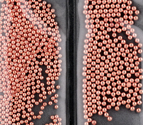 Set Caviar ORO ROSA  microperline divise in 6 misure - Nail art decorazioni unghie