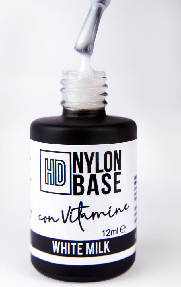 White Milk - Hd Nylon Soak Off Base Builder con Vitamina E e Calcio 12ml